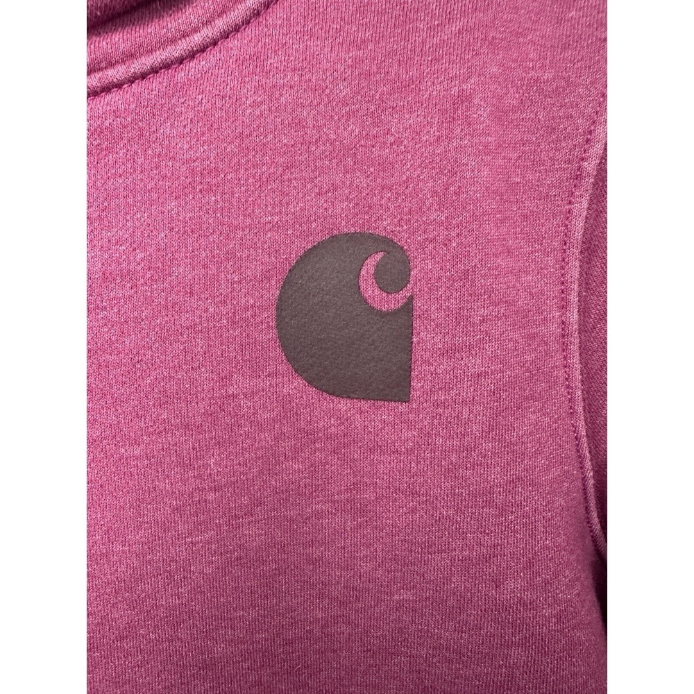 Carhartt Women's Clarksburg Hoodie Berry Pink Heather Medium Workwear Streetwear - Picture 13 of 16